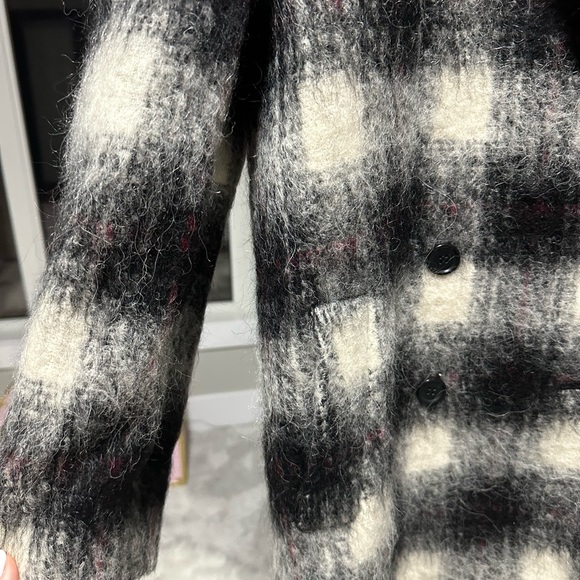 Theory Black and White Plaid Utility Jacket - Picture 7 of 8